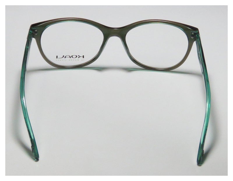 Koali By Morel 7444k Womens/Ladies Designer Full-rim Signature Logo Simple & Elegant Eyeglasses/Eyewear (51-16-135, Transparent Moss/Jade) - Image 5