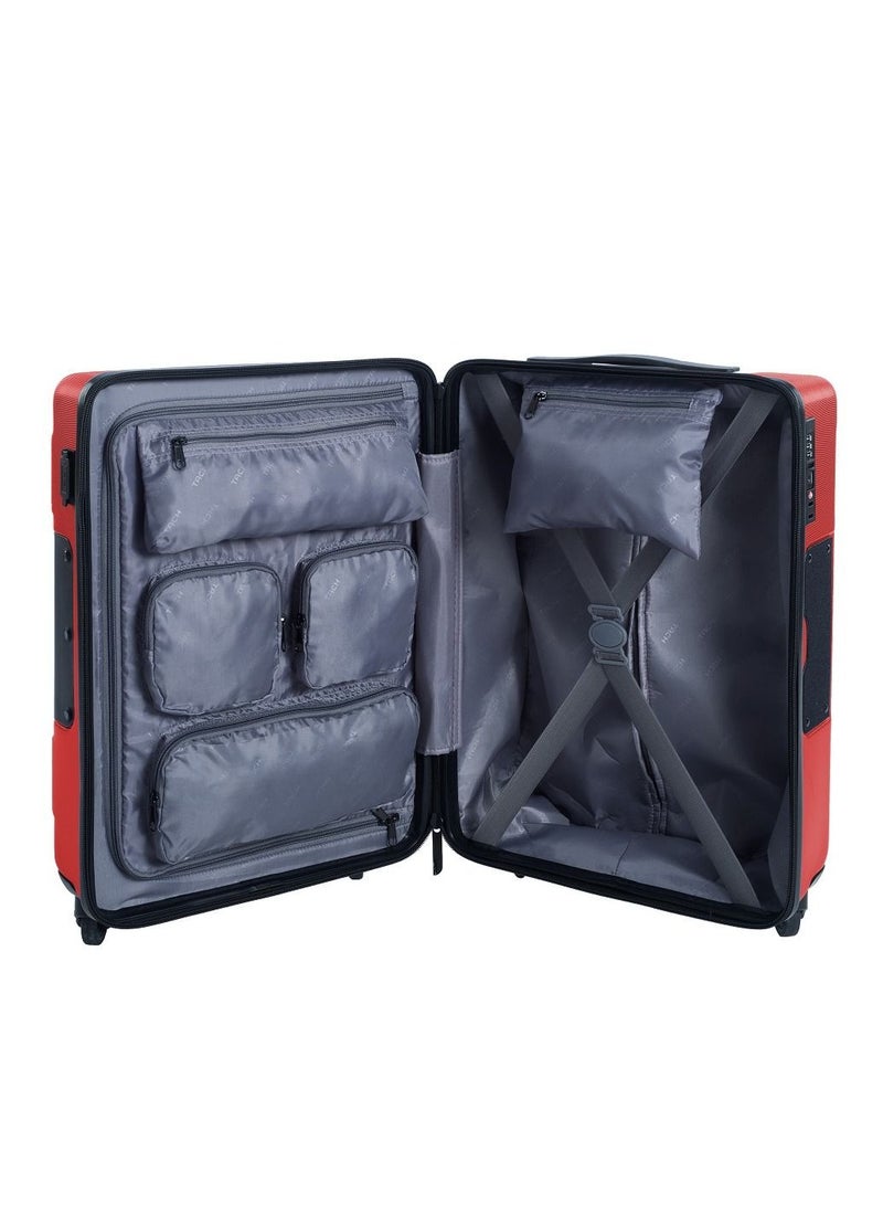 TACH Connectable Hard Case Carry on Luggage Bag with TSA Lock, Charging Port, Water Bottle Holder, 22 Inch, Wine Red - Image 2