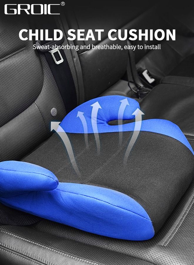 GROIC Backless Booster Car Seat Large Travel Booster Seat Pad for Kids Transitioning to Vehicle Seat Belt, Portable Car Safety Seat Booster,Toddler Dining Chair Booster Seat - Image 2