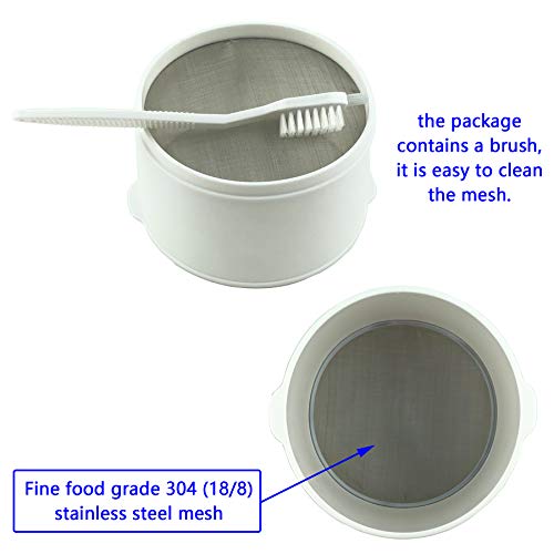 iAesthete Multiple Usage Food Strainer, Nut Milk Bag Replacement, Yogurt Strainer, Food Grade Polycarbonate And Stainless Steel Mesh BPA-Free, Nut Milk/Soy Milk/Juice/Tea Filter - Image 4