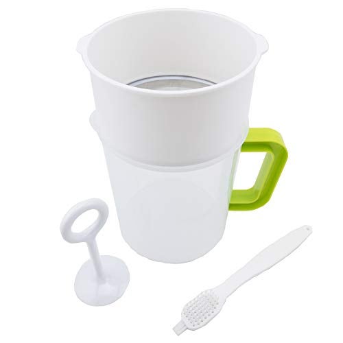 iAesthete Multiple Usage Food Strainer, Nut Milk Bag Replacement, Yogurt Strainer, Food Grade Polycarbonate And Stainless Steel Mesh BPA-Free, Nut Milk/Soy Milk/Juice/Tea Filter - Image 1