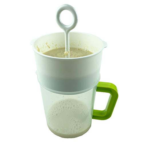 iAesthete Multiple Usage Food Strainer, Nut Milk Bag Replacement, Yogurt Strainer, Food Grade Polycarbonate And Stainless Steel Mesh BPA-Free, Nut Milk/Soy Milk/Juice/Tea Filter - Image 2