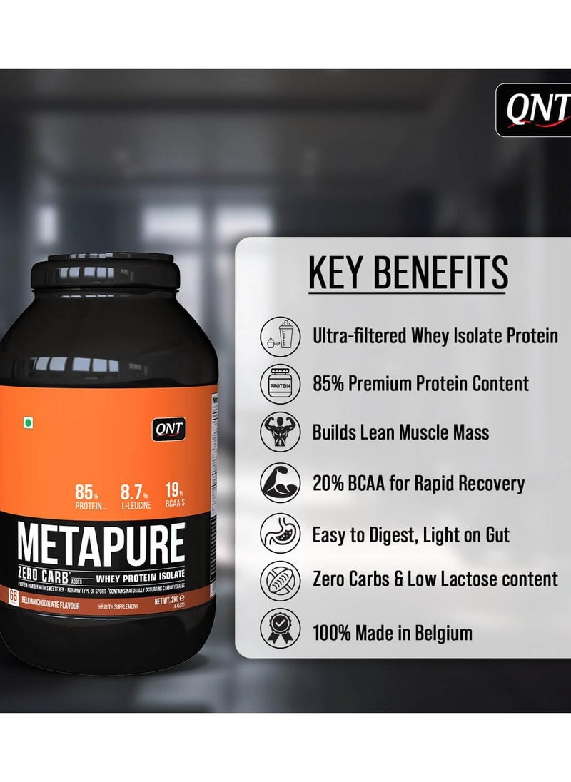 QNT - QNT Metapure Whey Isolate 66 Servings Belgian chocolate 2kg - Image 1