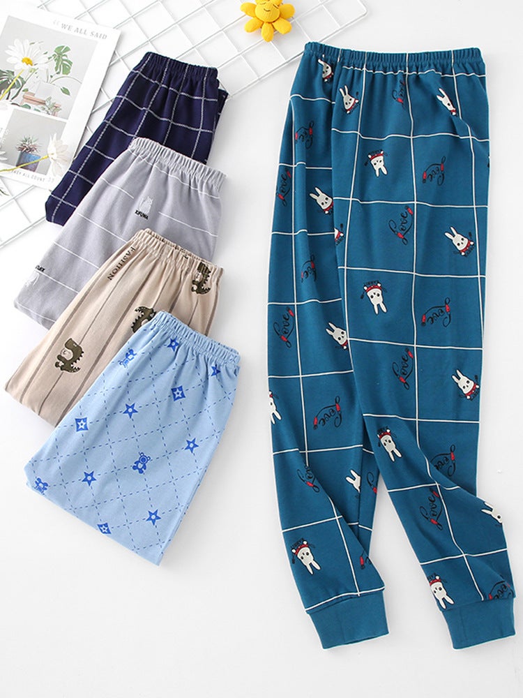 Warm Cotton Thermal Pants For Chubby Boys, Boys' Sleep Pants, Plus-Size Base Layer Single Pants, Extra-Large Cotton Thermal Pants For Winter - Image 2