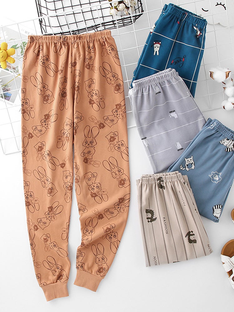 Warm Cotton Thermal Pants For Chubby Boys, Boys' Sleep Pants, Plus-Size Base Layer Single Pants, Extra-Large Cotton Thermal Pants For Winter - Image 3