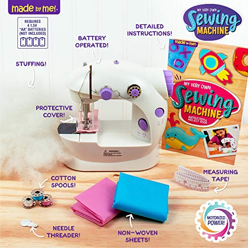 Made By Me My Very Own Sewing Machine for Beginner Portable Battery Powered First Sewing Machine for Kids Ages 8 Includes Fabric Thread Measuring Tape  Stuffing - Image 5