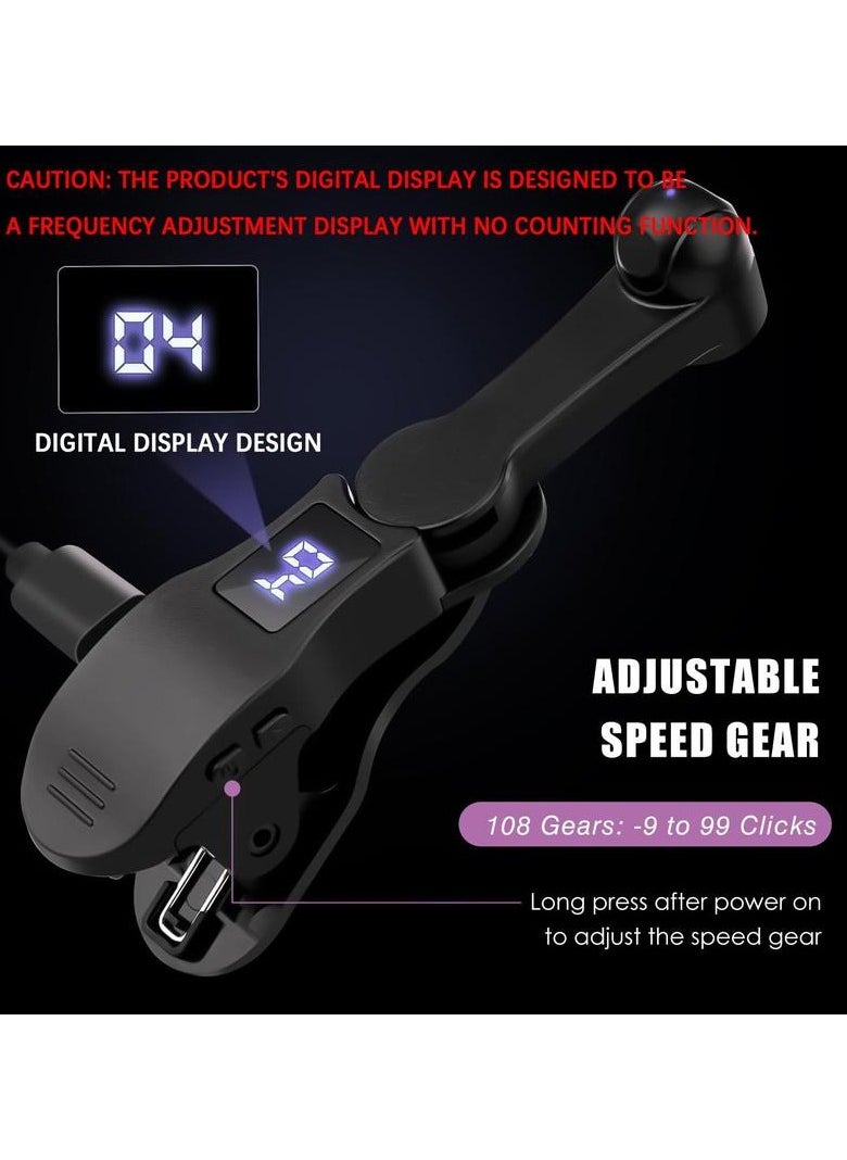 Smartphone automatic clicker, mobile screen device speed clicker, fast click simulation finger continuous click game, live like, flash kill, reward tasks (black)