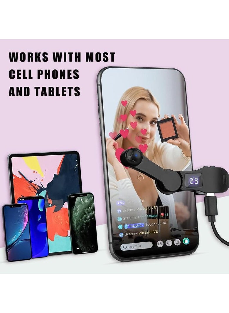 Smartphone automatic clicker, mobile screen device speed clicker, fast click simulation finger continuous click game, live like, flash kill, reward tasks (black)