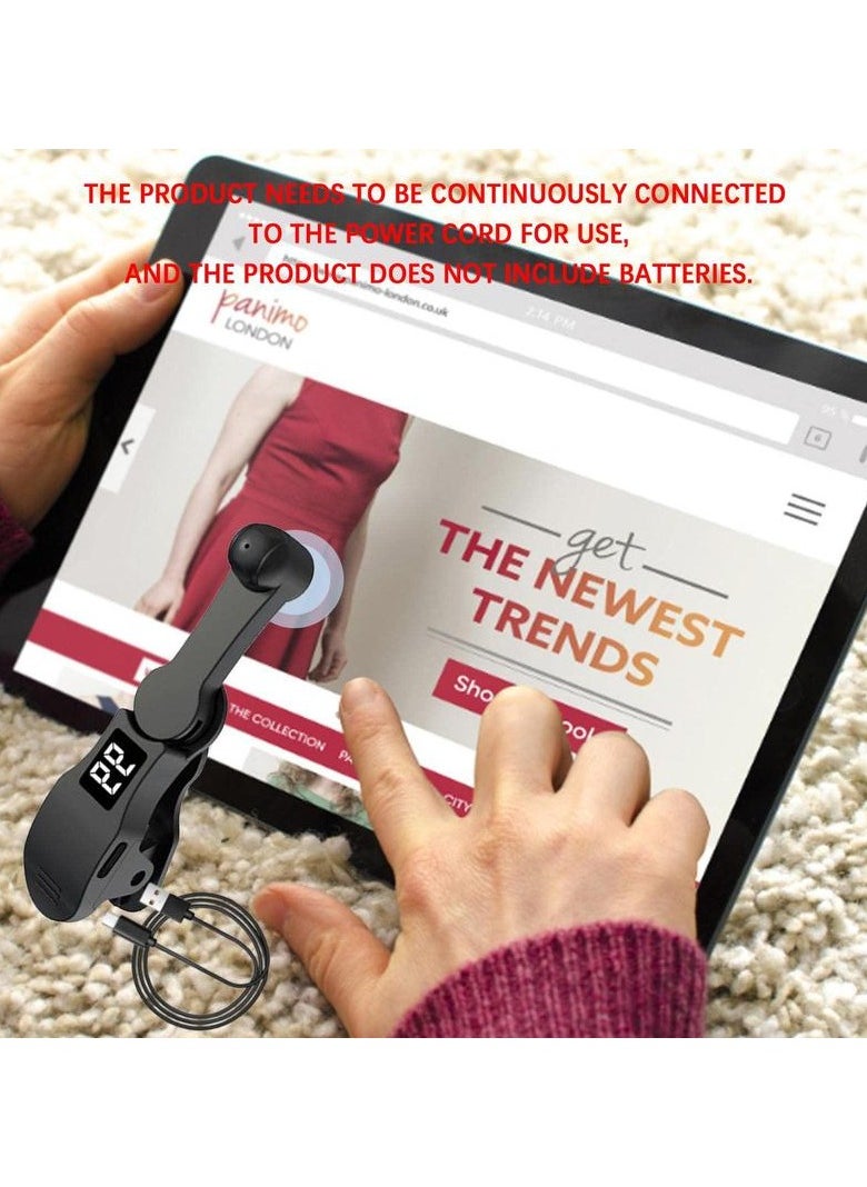 Smartphone automatic clicker, mobile screen device speed clicker, fast click simulation finger continuous click game, live like, flash kill, reward tasks (black)