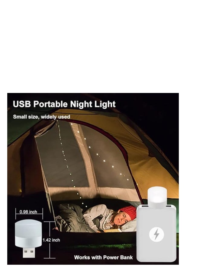 Generic Cool White USB Lamps, Mini USB LED Lights for Home Use, Camping, Car Interior, DC 5V, 1W, 5-Pack  - Image 4
