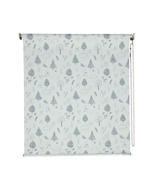 Easy to Install Printed Roller Blackout Window Blind Grey and White 5 x 180 x 240 cm SACO.RB.BO.240.0180.TREE