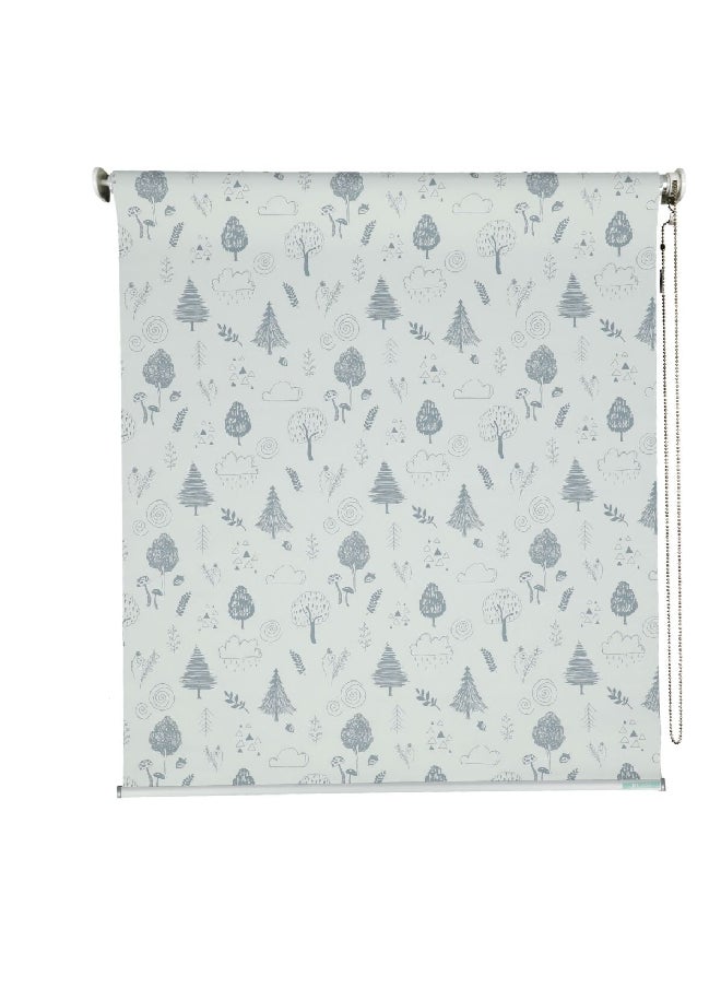 Easy to Install Printed Roller Blackout Window Blind Grey and White 5 x 180 x 240 cm SACO.RB.BO.240.0180.TREE