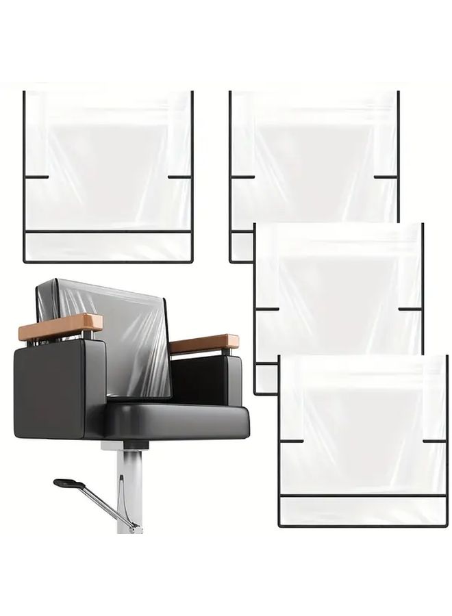 Black Heavy Duty Salon Chair Cover With Backrest Headrest Easy Clean PVC Protector - Image 1