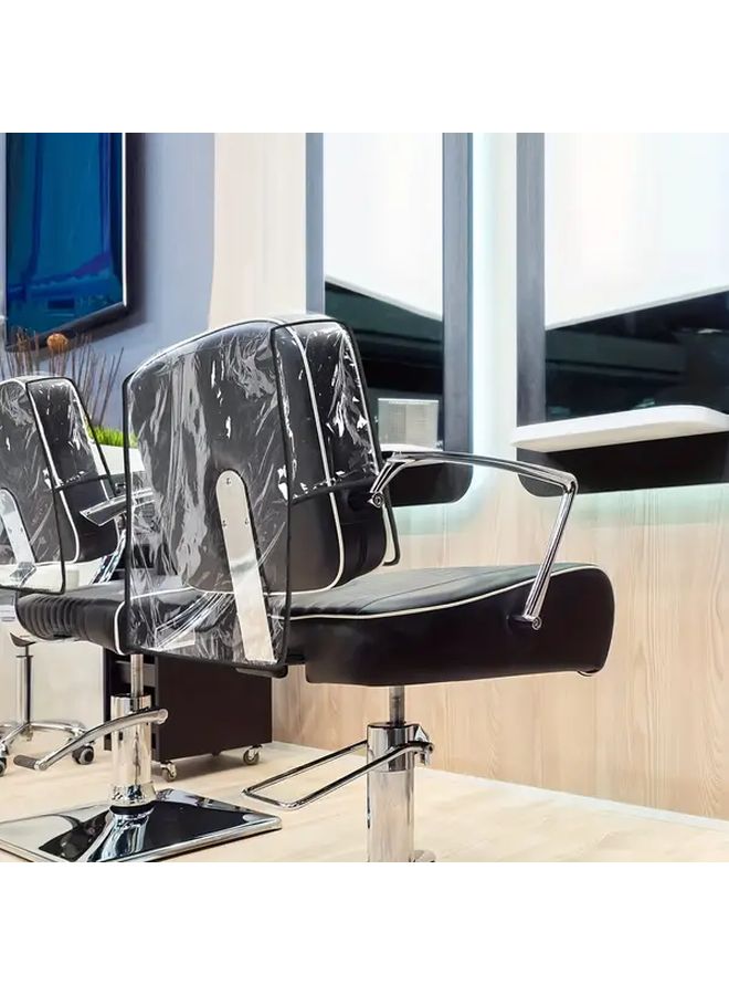 Black Heavy Duty Salon Chair Cover With Backrest Headrest Easy Clean PVC Protector - Image 4