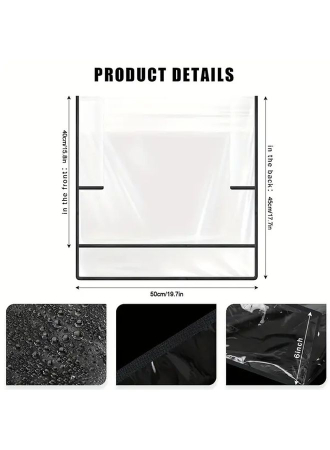 Black Heavy Duty Salon Chair Cover With Backrest Headrest Easy Clean PVC Protector - Image 3