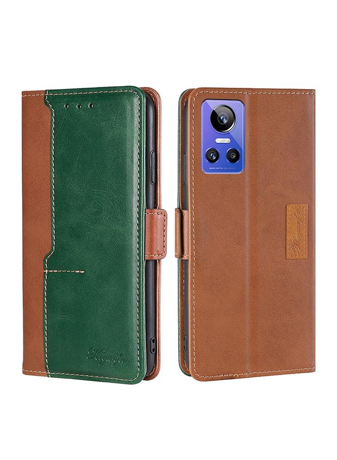 S-TOP Case For OPPO Realme GT Neo3 Contrast Color Side Buckle Leather Phone Case - Image 1