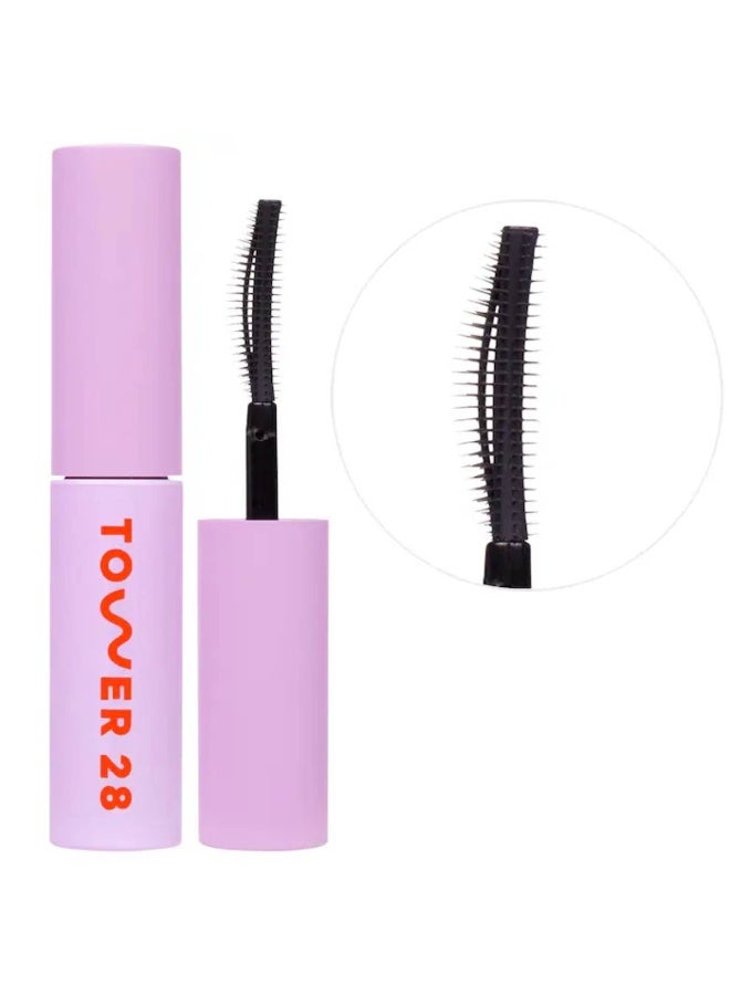 TOWER 28 Mini MakeWaves® Lengthening + Volumizing Mascara 5ml - Jet - Image 1
