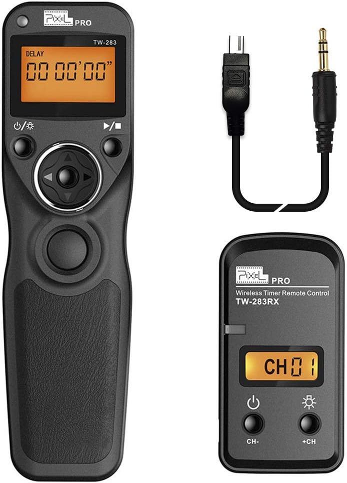 Pixel TW-283 DC2 Wireless Shutter Remote Release Control Intervalometer FSK 2.4GHz Compatible for Nikon Digital SLR Cameras D5000 D5100 D5200 D5300 D5500 D90 D7000 D7100 D7200 - Image 1