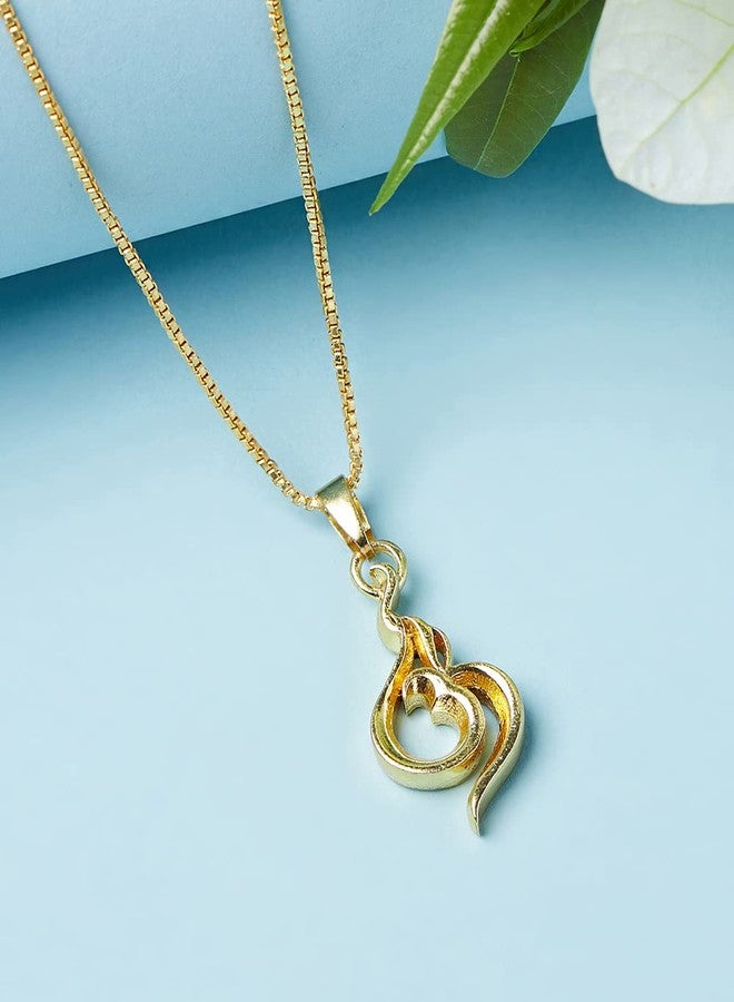 VOYLLA Moksha Stylish Gold Pendant - Image 2