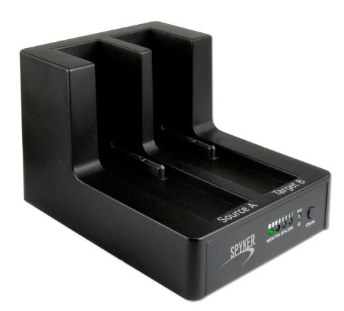 Syba CL-ENC50060 USB 3.0 Dual Slot 3.5"/2.5" Sata III HD Docking Station for Easy Clone and Backup, Black - Image 5