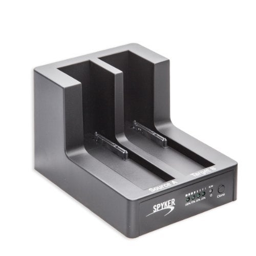 Syba CL-ENC50060 USB 3.0 Dual Slot 3.5"/2.5" Sata III HD Docking Station for Easy Clone and Backup, Black - Image 1