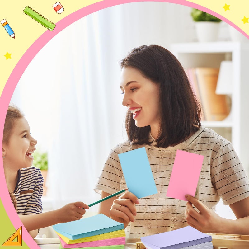 YAGUAO 240 Count Blank Index Cards 3x5 Inch Colored Flash Cards Note Cards - Image 4