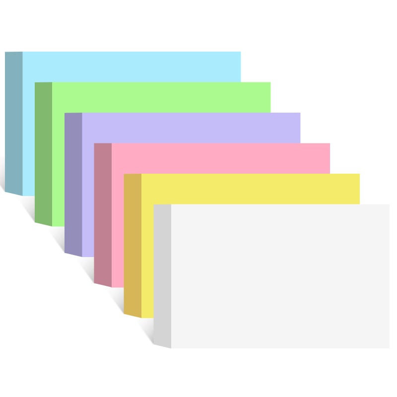 YAGUAO 240 Count Blank Index Cards 3x5 Inch Colored Flash Cards Note Cards - Image 1