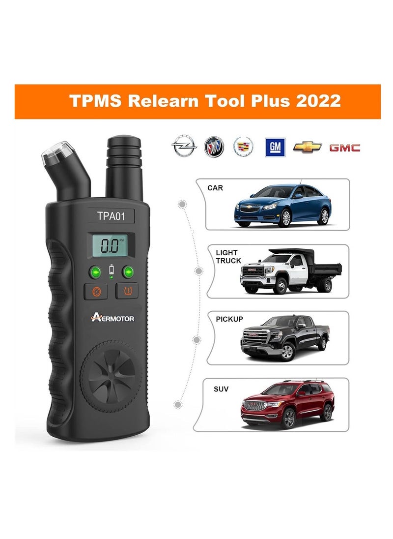 Generic TPA01 TPMS Relearn Tool for GM, Digital Tire Pressure Gauge, 150 PSI - Reset Sensors on GM Buick, Chevy, Cadillac (Black)  - Image 3