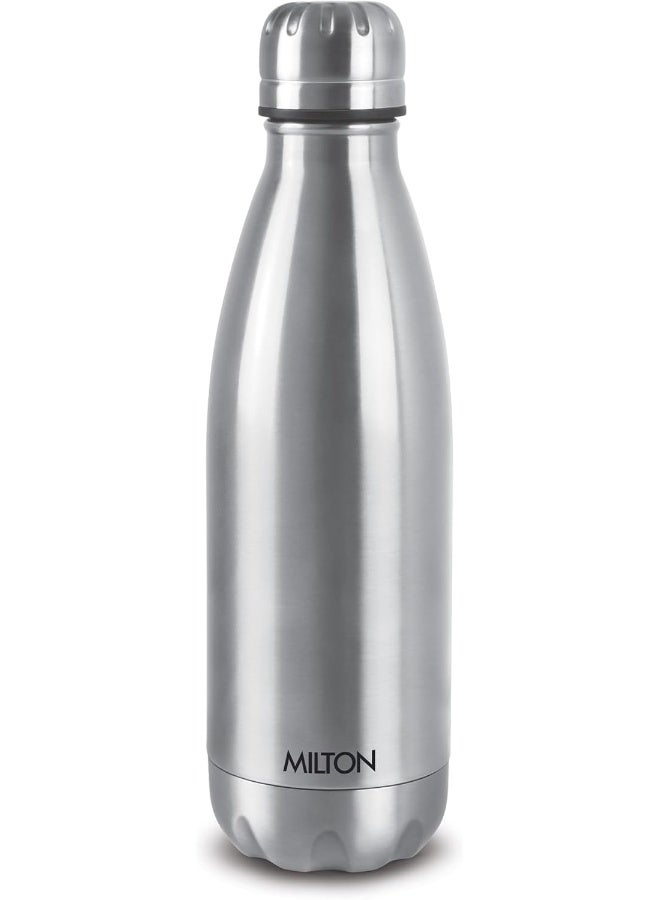 Milton 700 ml Stainless Steel Water Bottle, Vacuum Insulated Flask Keep Drinks Hot or Cold for 24 hours, Leak Proof, Rust-Free, Metal Bottle for Sports, Gym, Travelling, School, Duo Dlx 750, Silver - Image 1