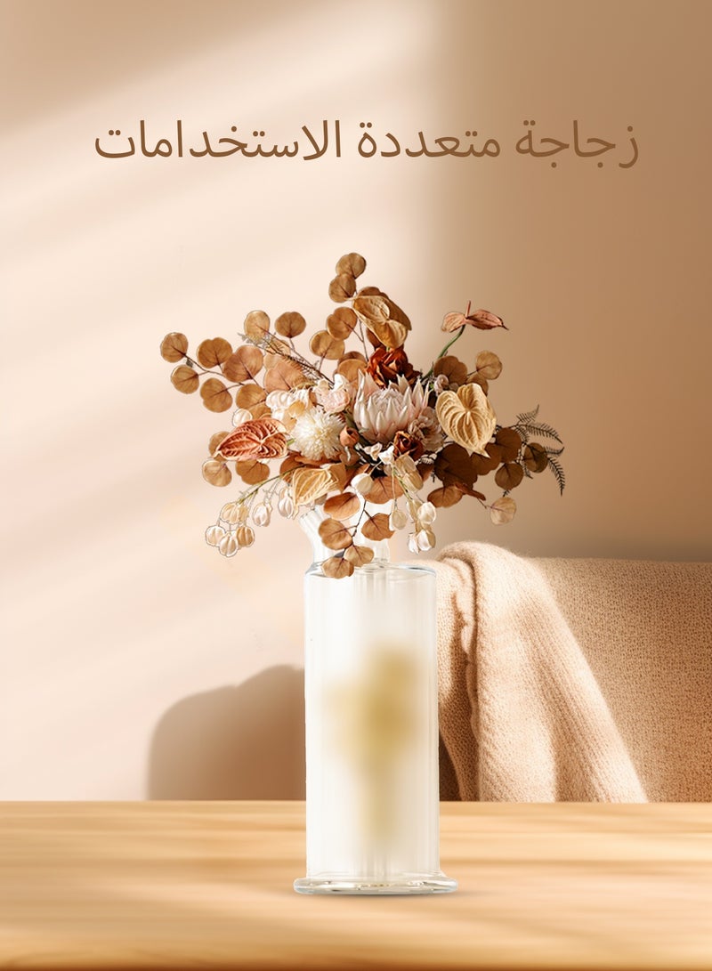 زهور زجاجية صغيرة متعددة الطبقات يدوية الصنع لتزيين المنزل للنباتات والزهور