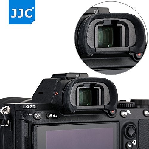 JJC 2 Pack Camera Eyecup Eye Cup Eyepiece Spare Replacement for Sony A9II A7RIV A7RIII A7III A7RII A7SII A7II A7R A7S A7 A9 A99II A58 Replaces Sony FDAEP18 FDAEP16 FDAEP15 - Image 3