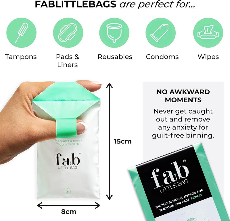 Fab Little Bag Sanitary Disposal Bags for Tampons Pads Towels Liners No Mess No Odour Sealable Pack of 45 - Image 3