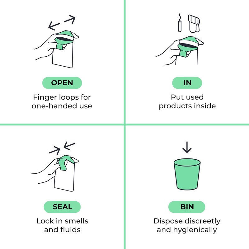 Fab Little Bag Sanitary Disposal Bags for Tampons Pads Towels Liners No Mess No Odour Sealable Pack of 45 - Image 4