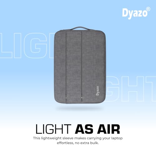 Dyazo 13.3 inch Laptop Bag Sleeve Sleeve Bag Cover for 13 inch Apple Mac Book Air Pro Retina 13 13.3 inch MacBook 13.3 inch and all other laptops & Notebooks with front packet and handle (Grey) - Image 4