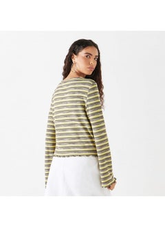 Lee Cooper Lee Cooper Striped Crew Neck T-shirt  - Image 3