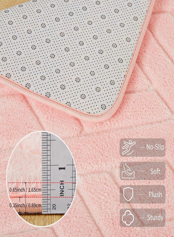 Flagover 4x6 Pink Washable Area Rug for Girls Bedroom, Modern Geometric Shag Non-Slip Living Room Rugs, Fluffy Plush Soft Memory Foam Carpet for Kids Room Nursery Room Dorm Bedside Decor - Image 4