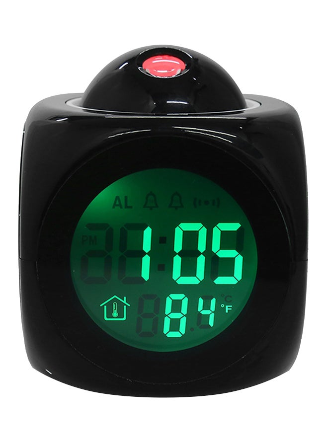 ساعة منبه رقمية LCD بشاشة أسود 8x8 سم - Image 1