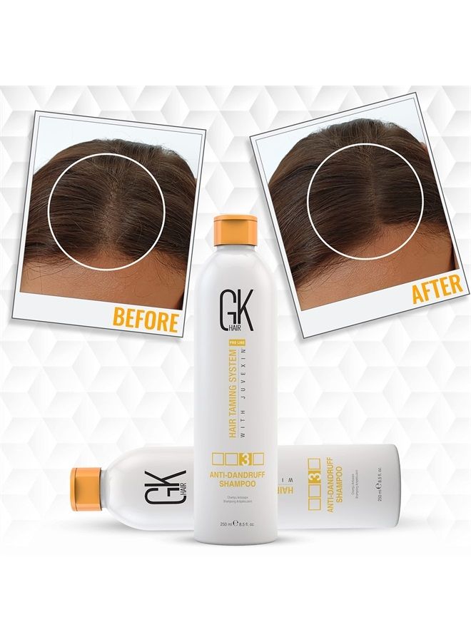 GK Hair Global Keratin Anti Dandruff Shampoo (8.5 Fl Oz/250ml) - Hair Deep Cleansing and Impurities Remover Anti Residue Sulfate Free Shampoo for Dry Damaged Hair for Men and Women - Image 5
