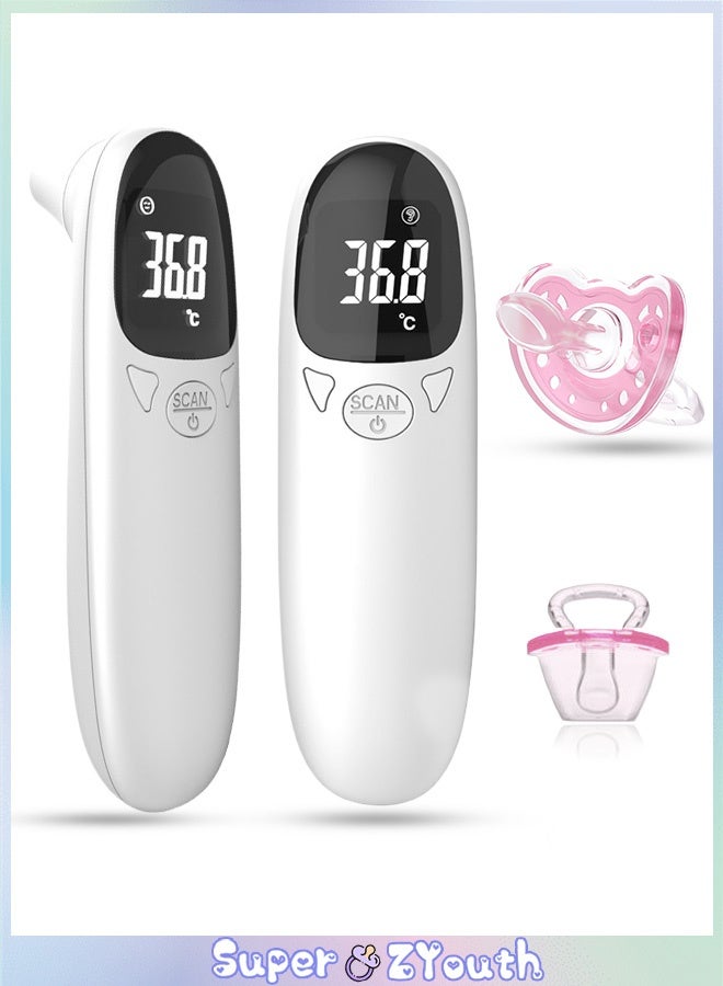 Super ZYouth No-Touch Forehead Thermometer for Adults and Kids, Fast Accurate Digital Thermometer for Baby with Fever Alarm & Silent Mode (with a Pacifier) - Image 1