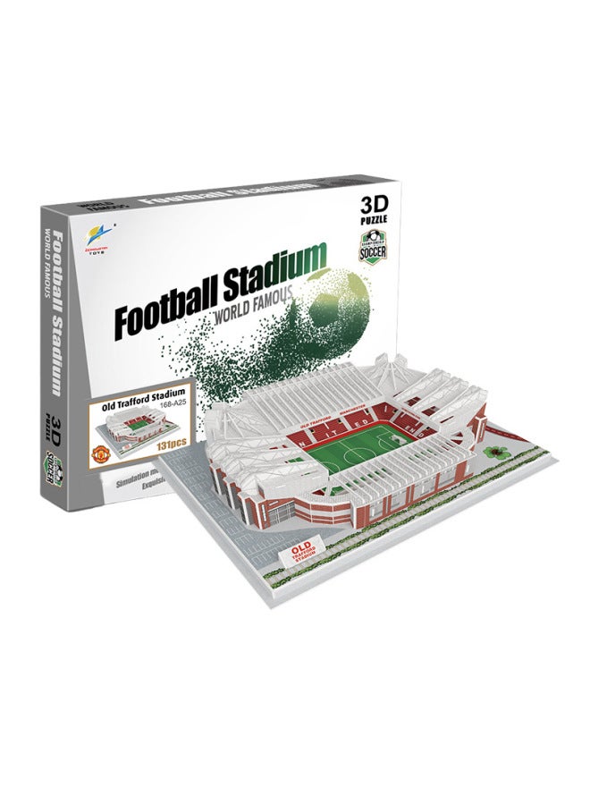 3D Jigsaw Puzzle World Cup Football Stadium Construction Stadium Model Children's DIY Puzzle Toy-Color:Manchester United-Old Trafford - Image 1