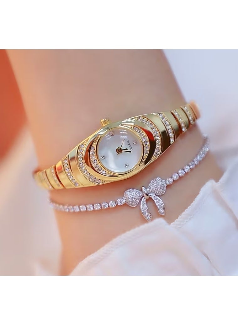 Women's bracelet watch niche light luxury inlaid quartz watch elegant waterproof quartz women's watch clock Reloj - Image 4