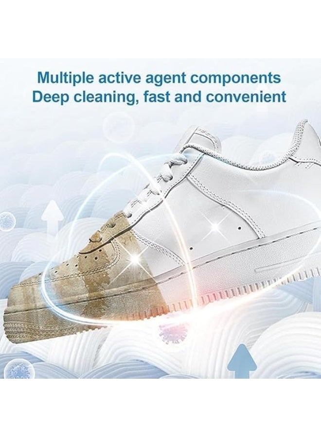 White Shoe Cleaner with Brush Multi-Use Cleaning Tool for Cloth Surfaces, with Blue Cleaning Cloth, - Image 4