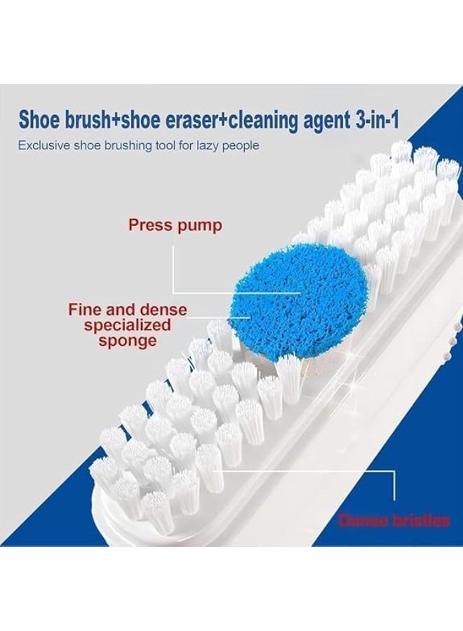 White Shoe Cleaner with Brush Multi-Use Cleaning Tool for Cloth Surfaces, with Blue Cleaning Cloth, - Image 3