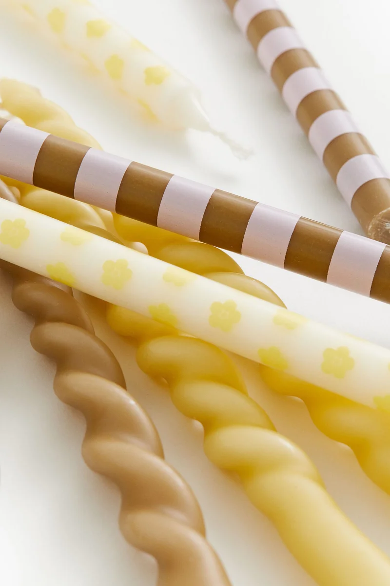 H&M 8-pack thin taper candles