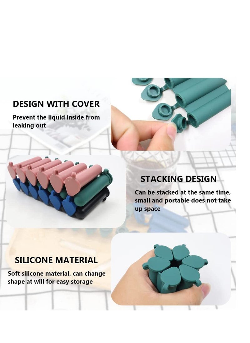 Generic - Mini Ice Cube Stick Tray with Lid, Silicone Ice Tube Making Trays, Ice Cube Molds for Sports and Water Bottles Easy Push and Pop Out Water Bottle Ice Stick Mold for Summer Drinks 4Colors - Image 1