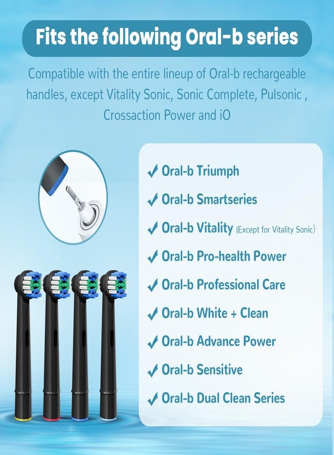 GENKENT 20 Replacement Heads, Toothbrush Heads Compatible with Oral B, Black - Image 2