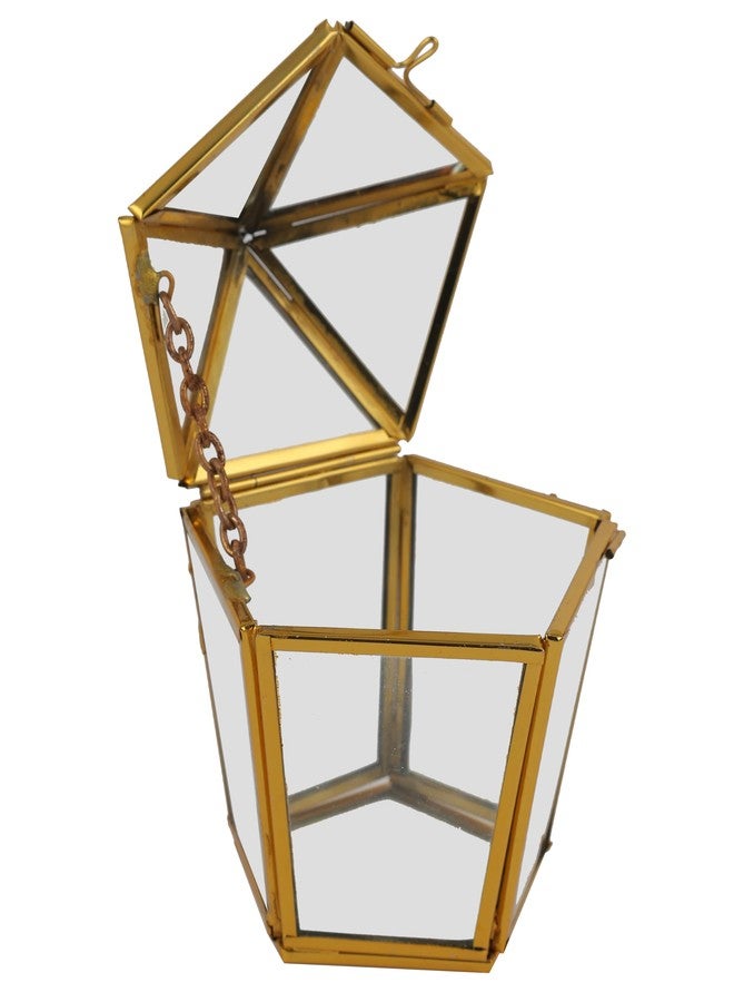 VOIDROP Transparent Miniature Ring Jewelry Box for Wedding Engagement Ring, Pentagon Glass Jewelry Organizer, Earring, Rings Nacklaces Bracelets Display Case Gifts for Women Girls. - Image 4