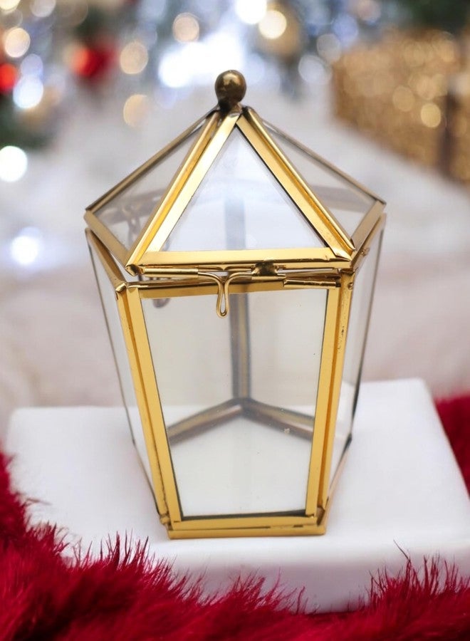 VOIDROP Transparent Miniature Ring Jewelry Box for Wedding Engagement Ring, Pentagon Glass Jewelry Organizer, Earring, Rings Nacklaces Bracelets Display Case Gifts for Women Girls. - Image 5