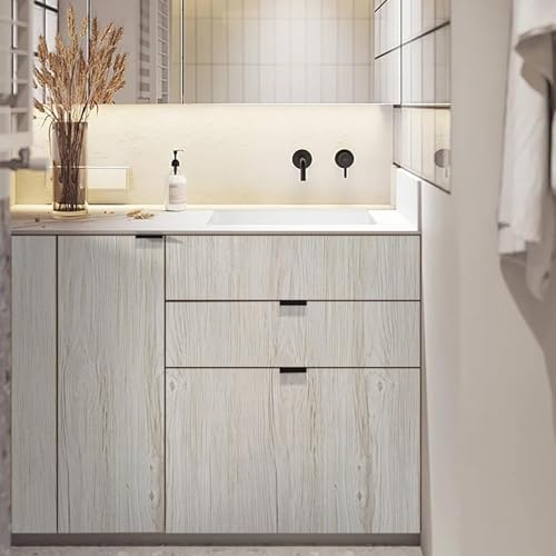HOME13™ Wooden Wallpaper Peel and Stick Self Adheisve Removable Wood Grain Contact Paper Vinyl Decorative Wallpaper for Kitchen Desk Cabinets Shelf Drawers Liner (16 x 52 Inch, Oak Wood) - Image 3