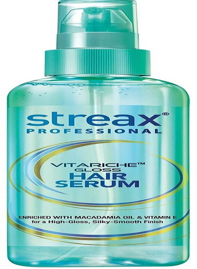 Streax Professional Vitariche Gloss Hair Serum For Women & Men | Enriched With Macademia Oil and Vitamin E | For Gorgeous & Shiny Hair | Helps In Everyday Styling | Adds Shine To Hair, 100 ml - Image 1